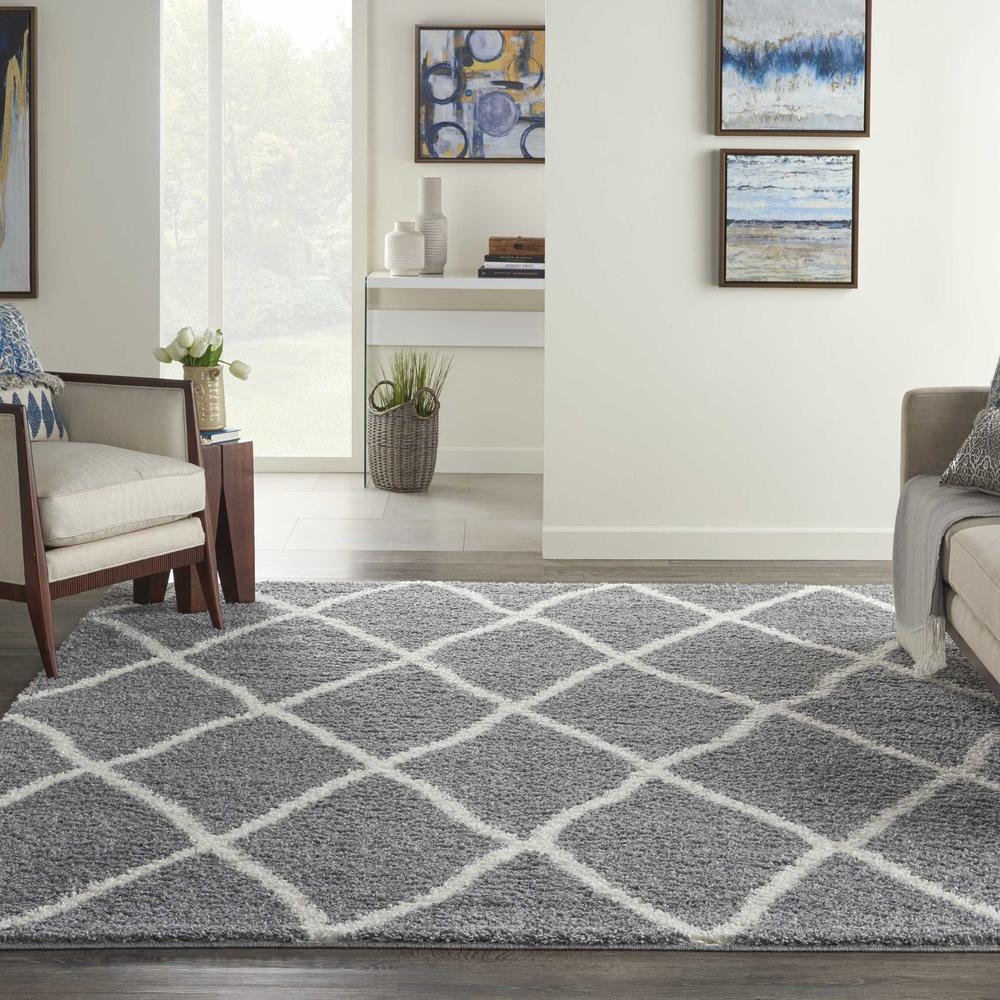 SHI02 Shangri-La Light Grey/Ivory Area Rug- 8' x 10'. Picture 2