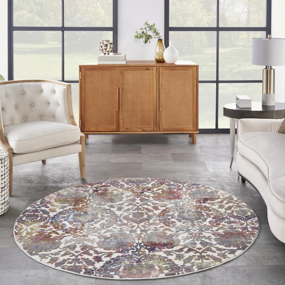 Vintage Round Area Rug, 6' x Round. Picture 10