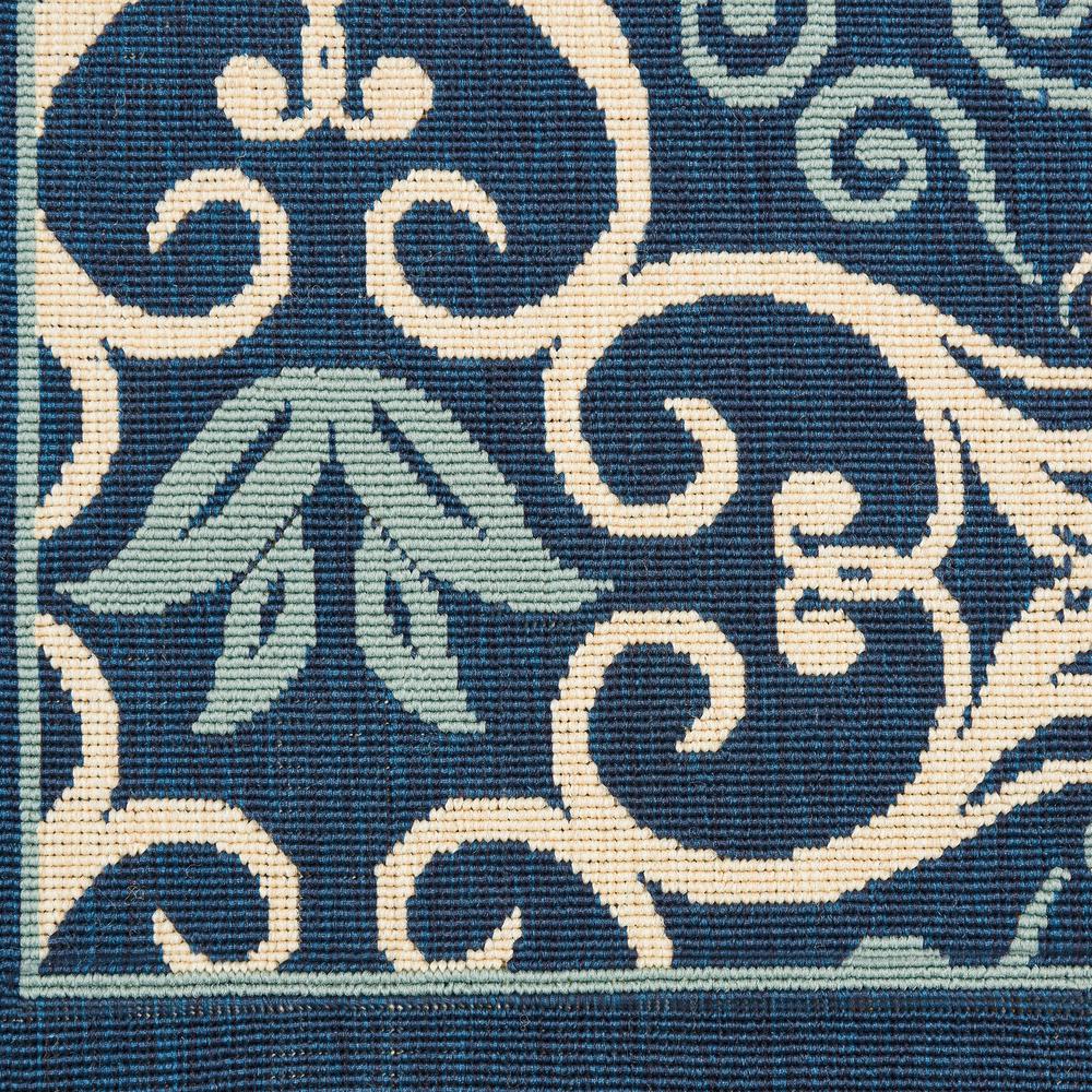 Nourison Caribbean Runner Area Rug, Navy, 2'3" x 3', CRB02. Picture 4