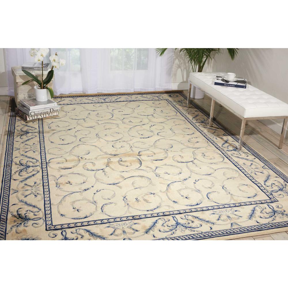 Nourison Somerset Ivory Blue Area Rug. Picture 4