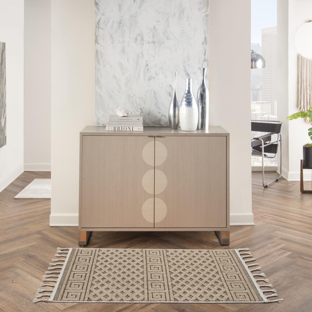 Nourison Elwood 2'2 x 4'5, Mocha Area Rug. Picture 2