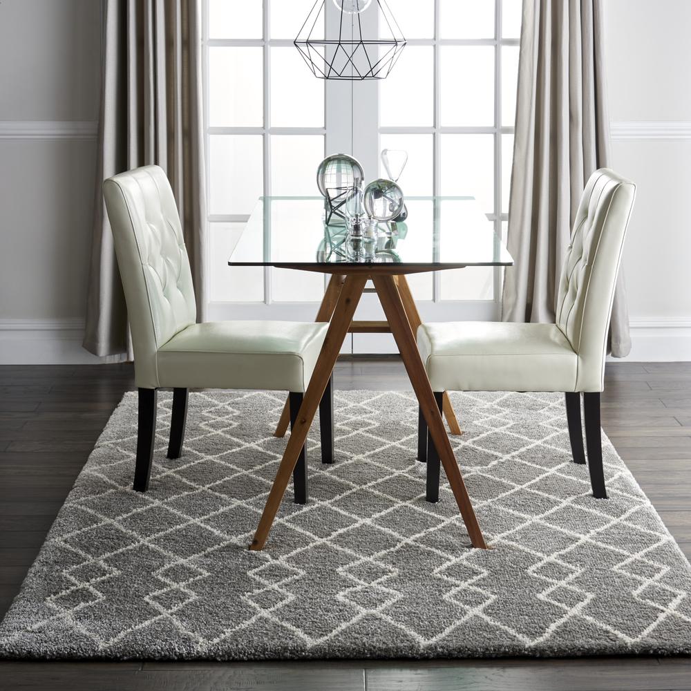 Nourison Home Geometric Shag Area Rug. Picture 2