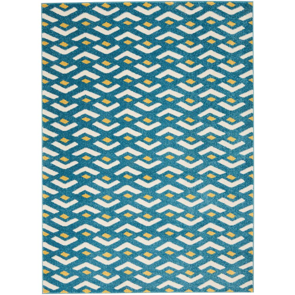 Nourison Harper Blue Kids Area Rug. Picture 1