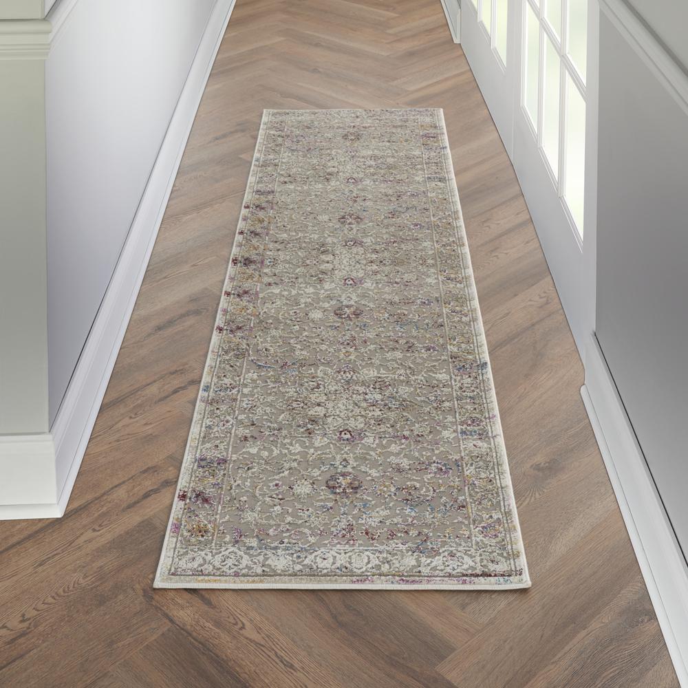 Vintage Vita Area Rug, GREY/Multicolor, 2'2" x 7'6". Picture 4