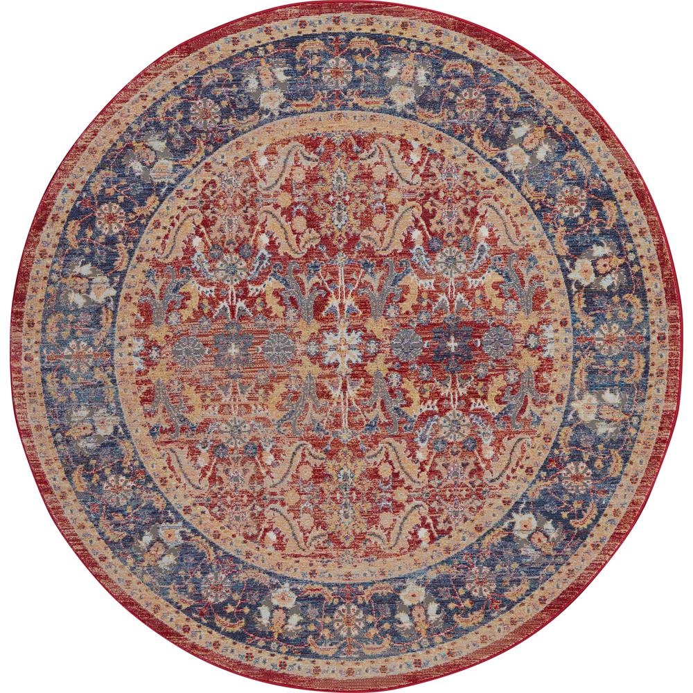 Vintage Round Area Rug, 6' x Round. Picture 1