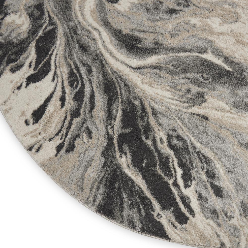 Nourison Home Elegance FAR01 Grey and White Contemporary Area Rug. Picture 5