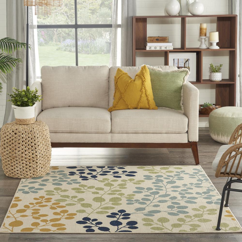 CRB01 Caribbean Ivory Area Rug- 5'3" x 5'3"square. Picture 9