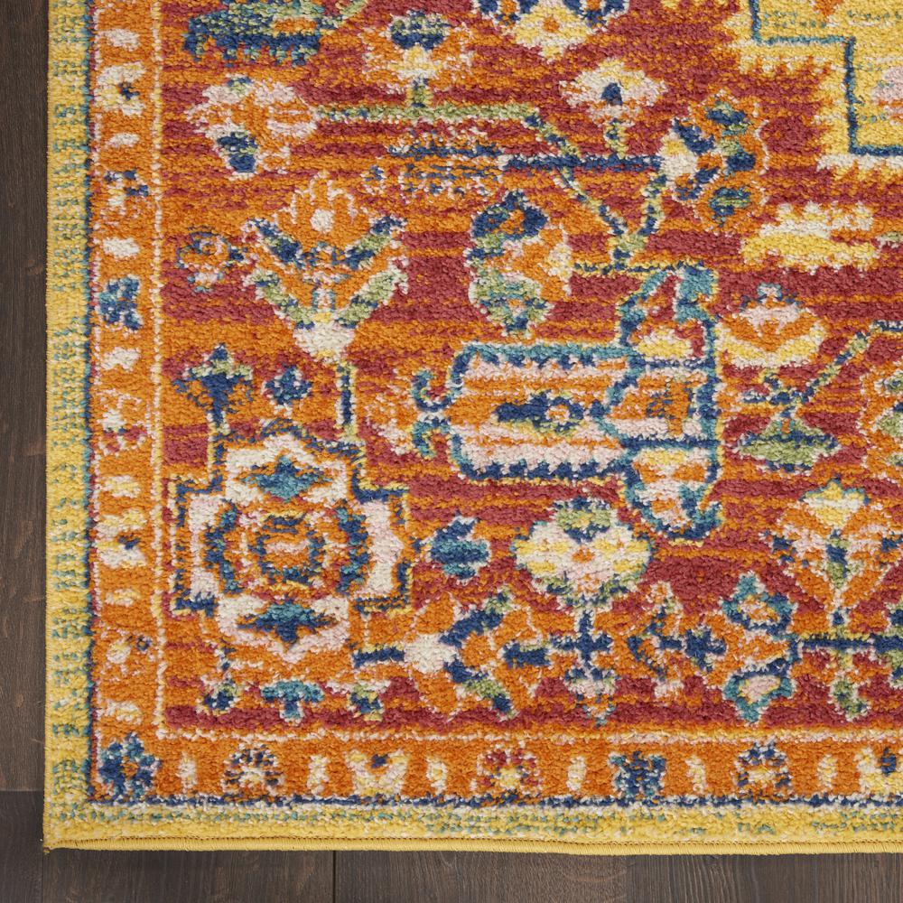ALR04 Allur Red Multicolor Area Rug- 5'3" x 7'3". Picture 4