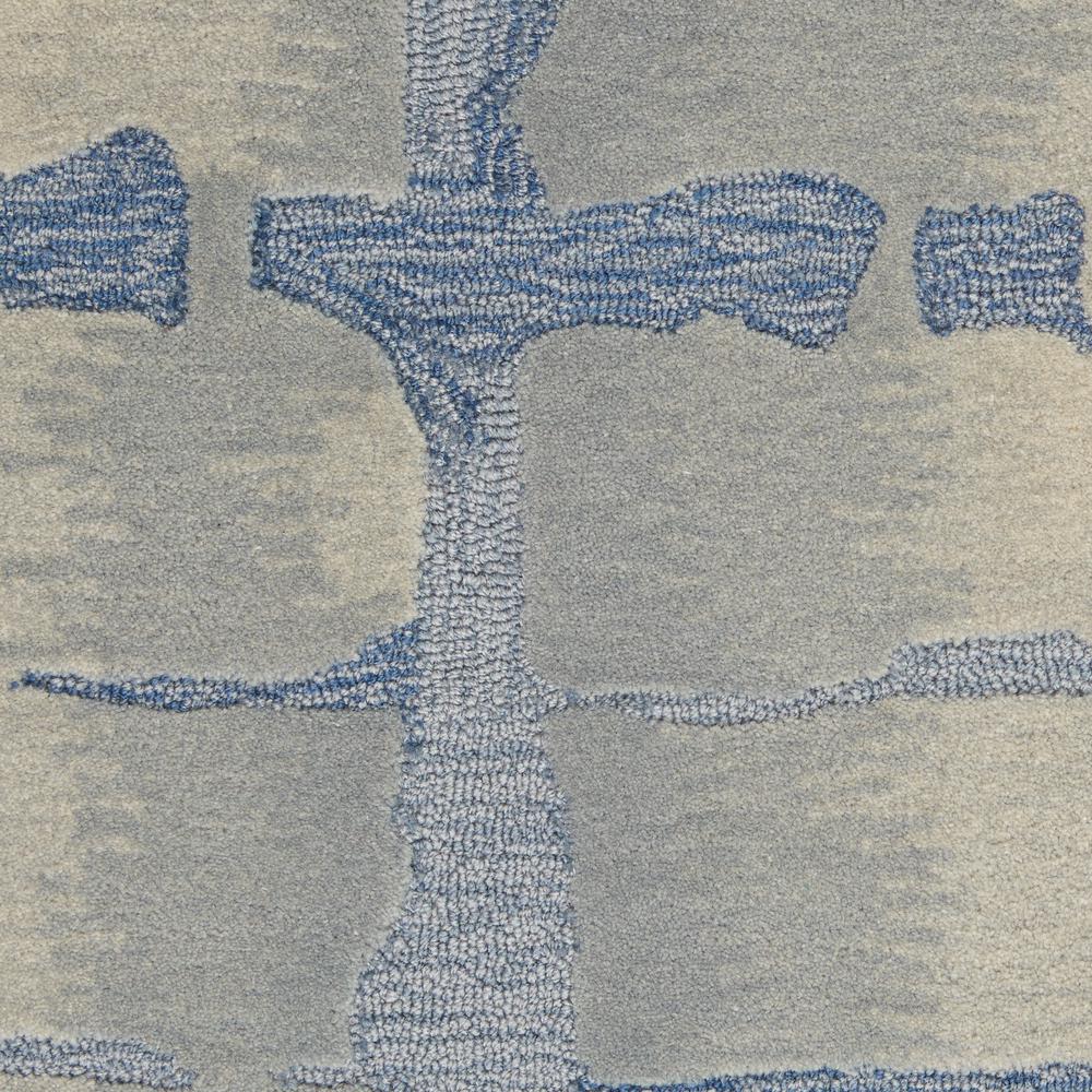 Symmetry Area Rug, Blue/Grey, 5'3" X 7'9". Picture 6