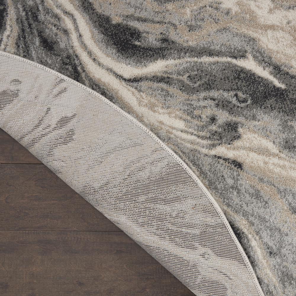 Nourison Home Elegance FAR01 Grey and White Contemporary Area Rug. Picture 3