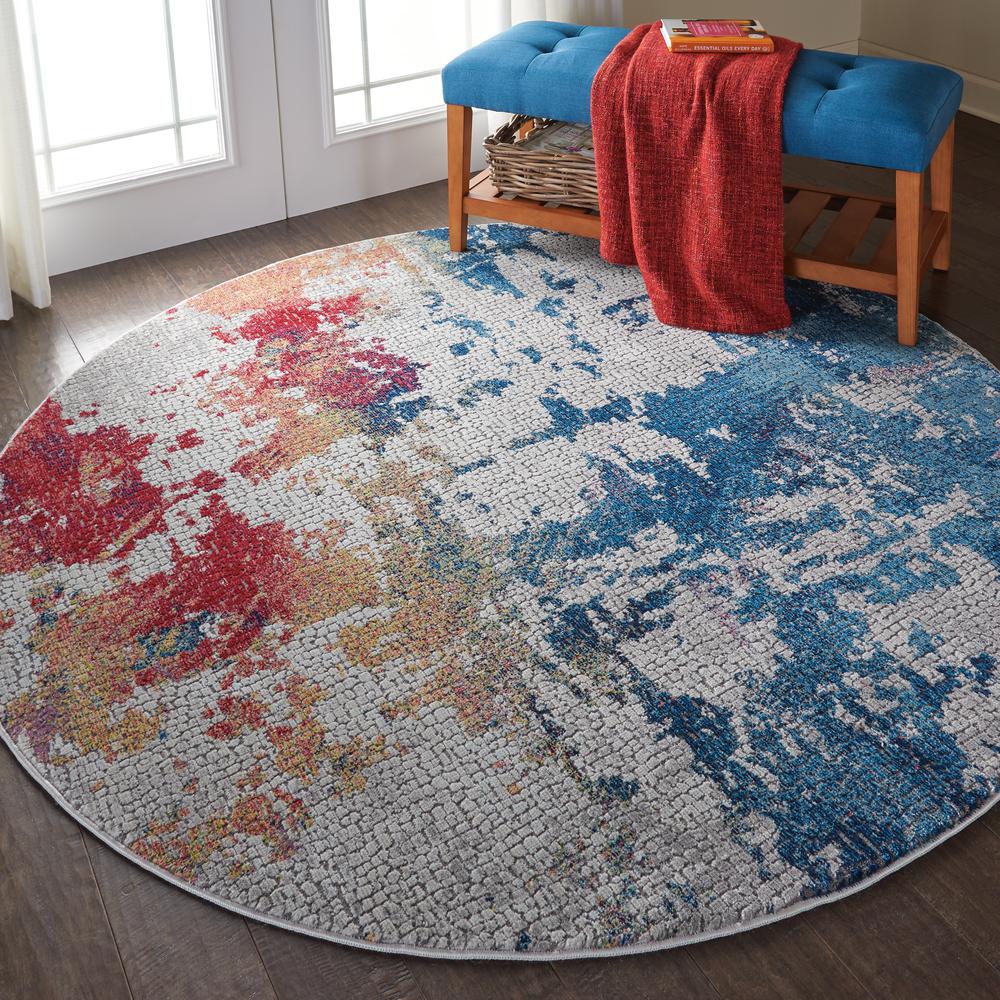 Modern Round Area Rug, 6' x Round. Picture 9