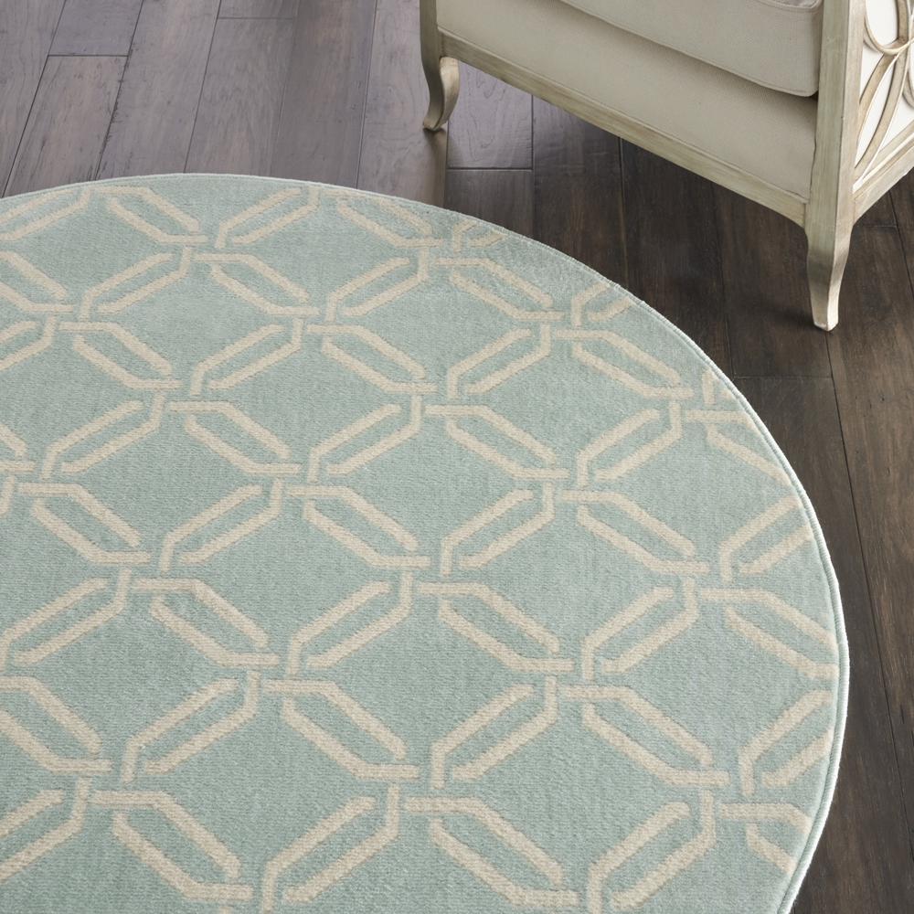 Coastal, Nautical & Beach Round Area Rug, 5' x Round. Picture 9