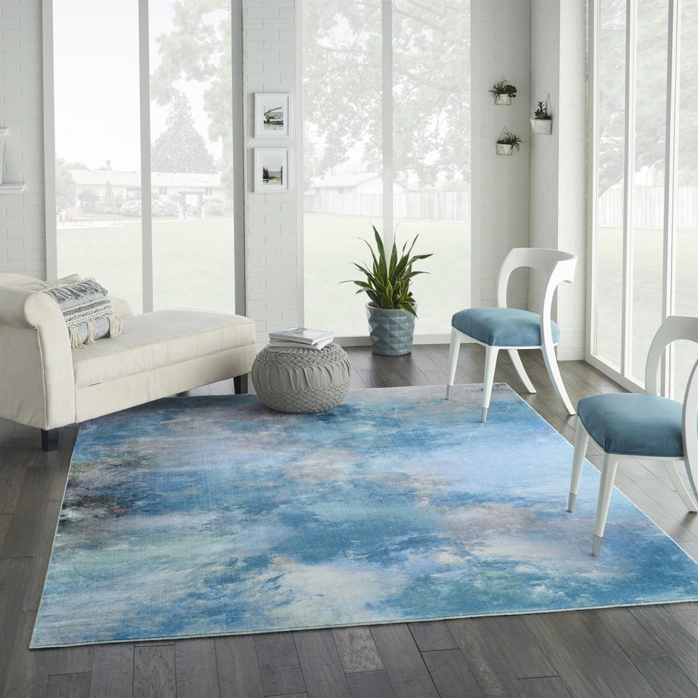 Nourison Le Reve Area Rug, Seafoam, 7'9" x 9'9", LER02. Picture 9