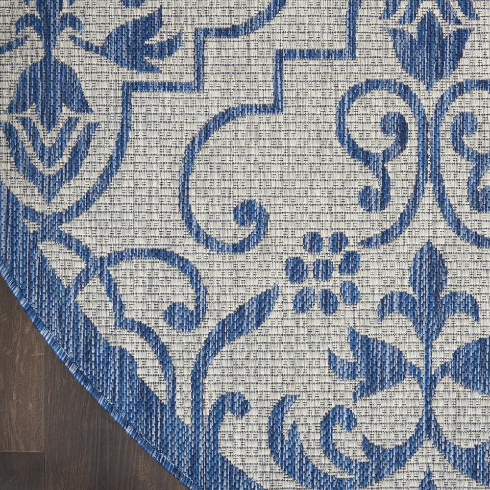GRD04 Garden Party Ivory Blue Area Rug- 7'10" x round. Picture 4