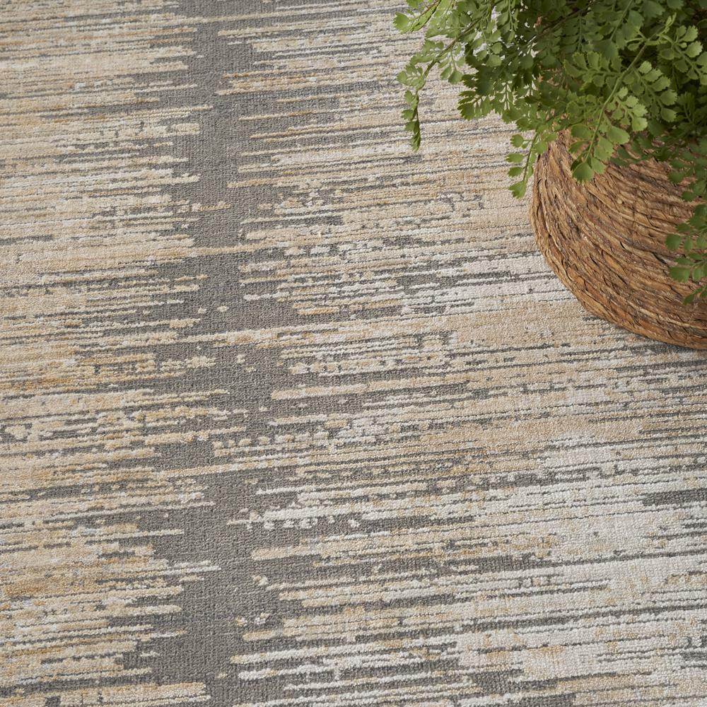 Nourison Abstract Hues Area Rug, Grey Gold 8' x 10'. Picture 8