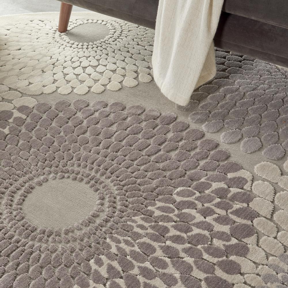 Graphic Illusions Area Rug, Grey, 7'9" x ROUND. Picture 7
