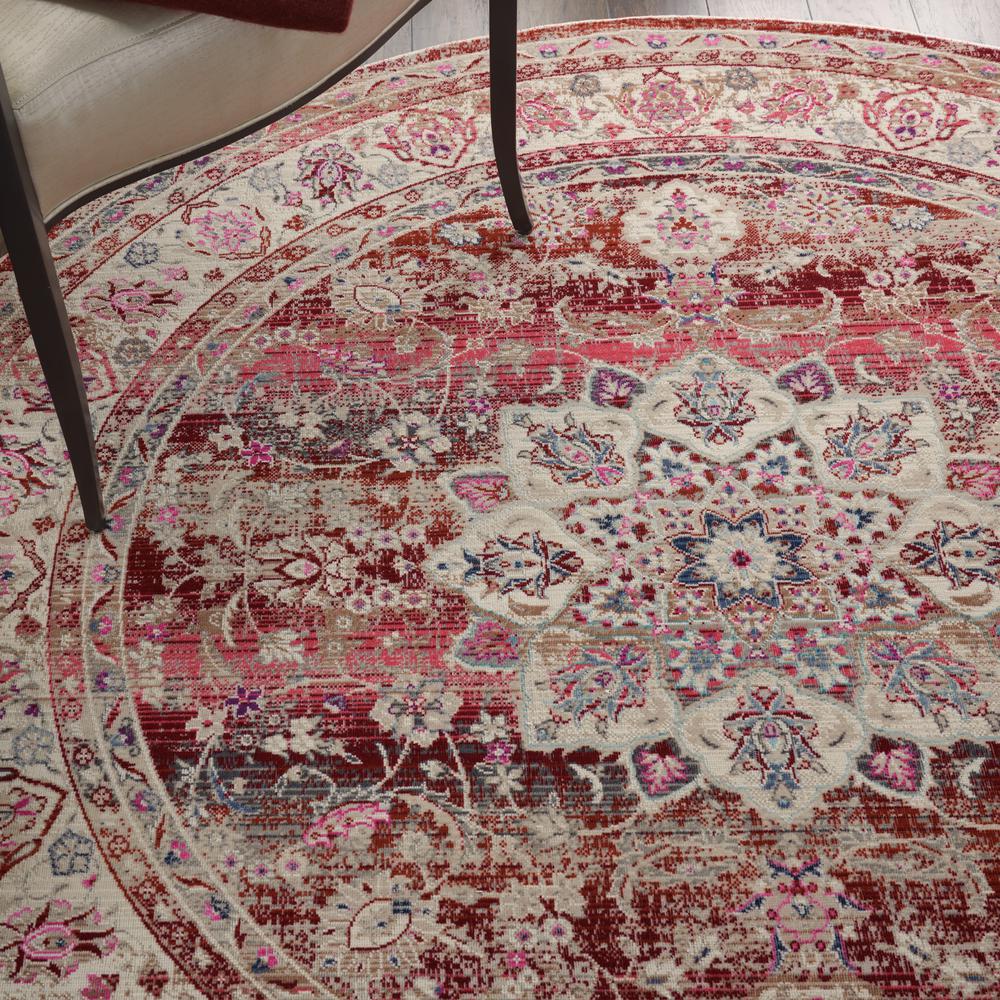 Vintage Round Area Rug, 6' x Round. Picture 2