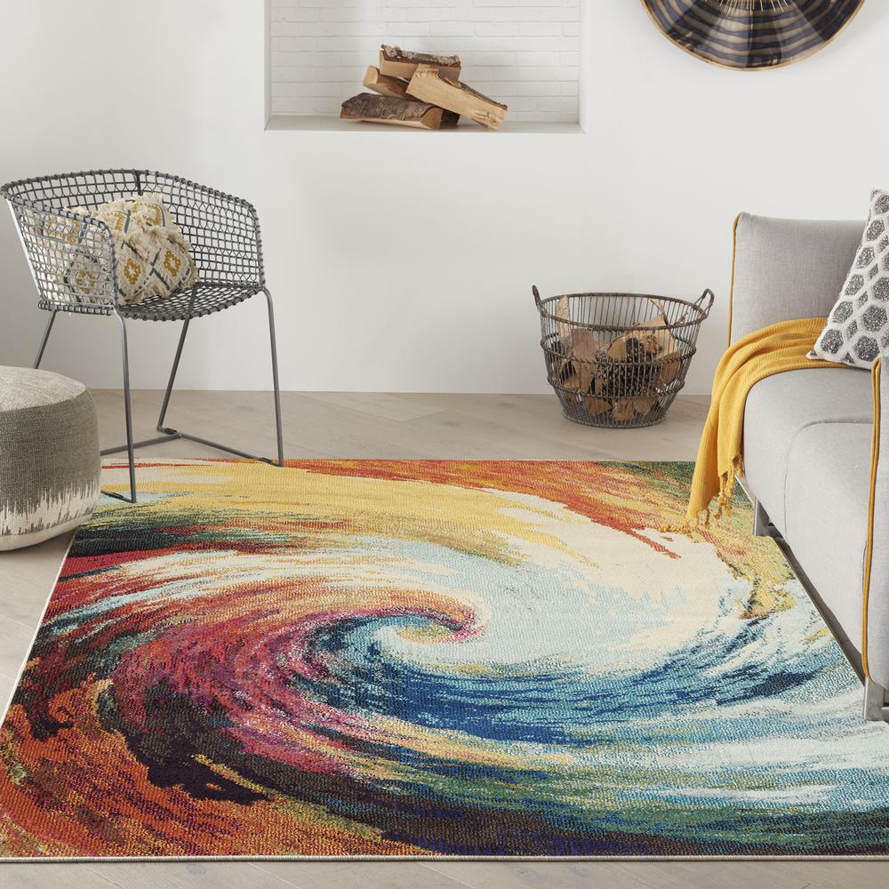 Modern Rectangle Area Rug, 5' x 7'. Picture 5