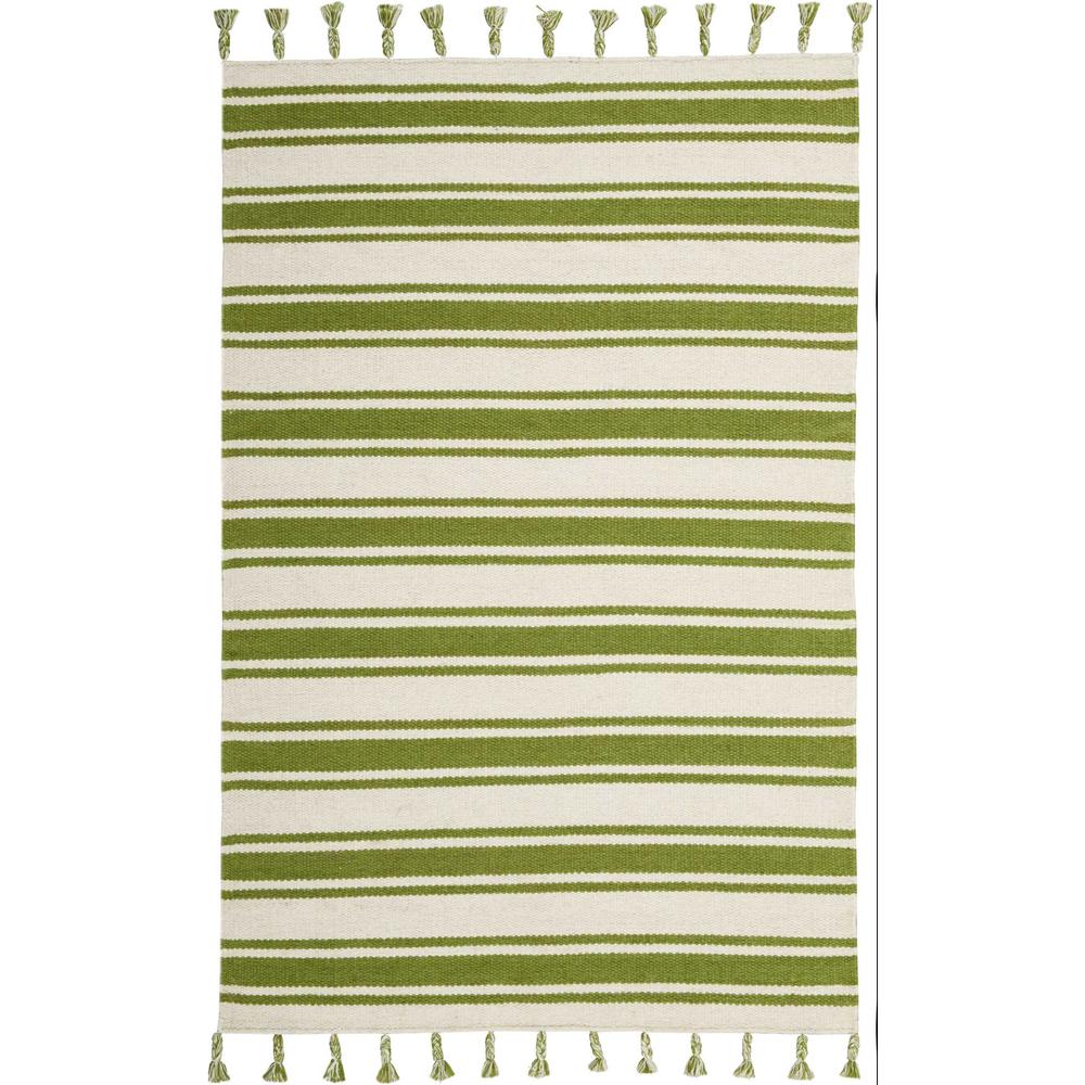 Solano Area Rug, Ivory/Green, 4' x 6'6". Picture 1
