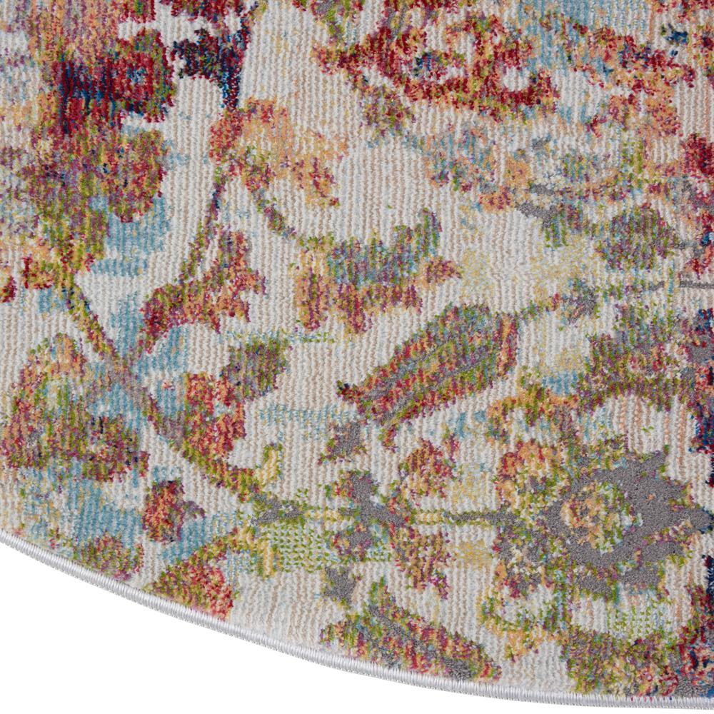 Vintage Round Area Rug, 4' x Round. Picture 5