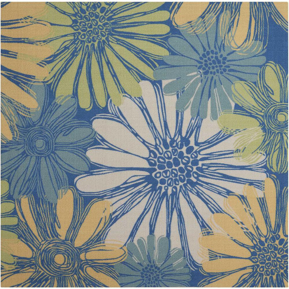 Home & Garden Area Rug, Blue, 6'6" x SQUARE. Picture 1