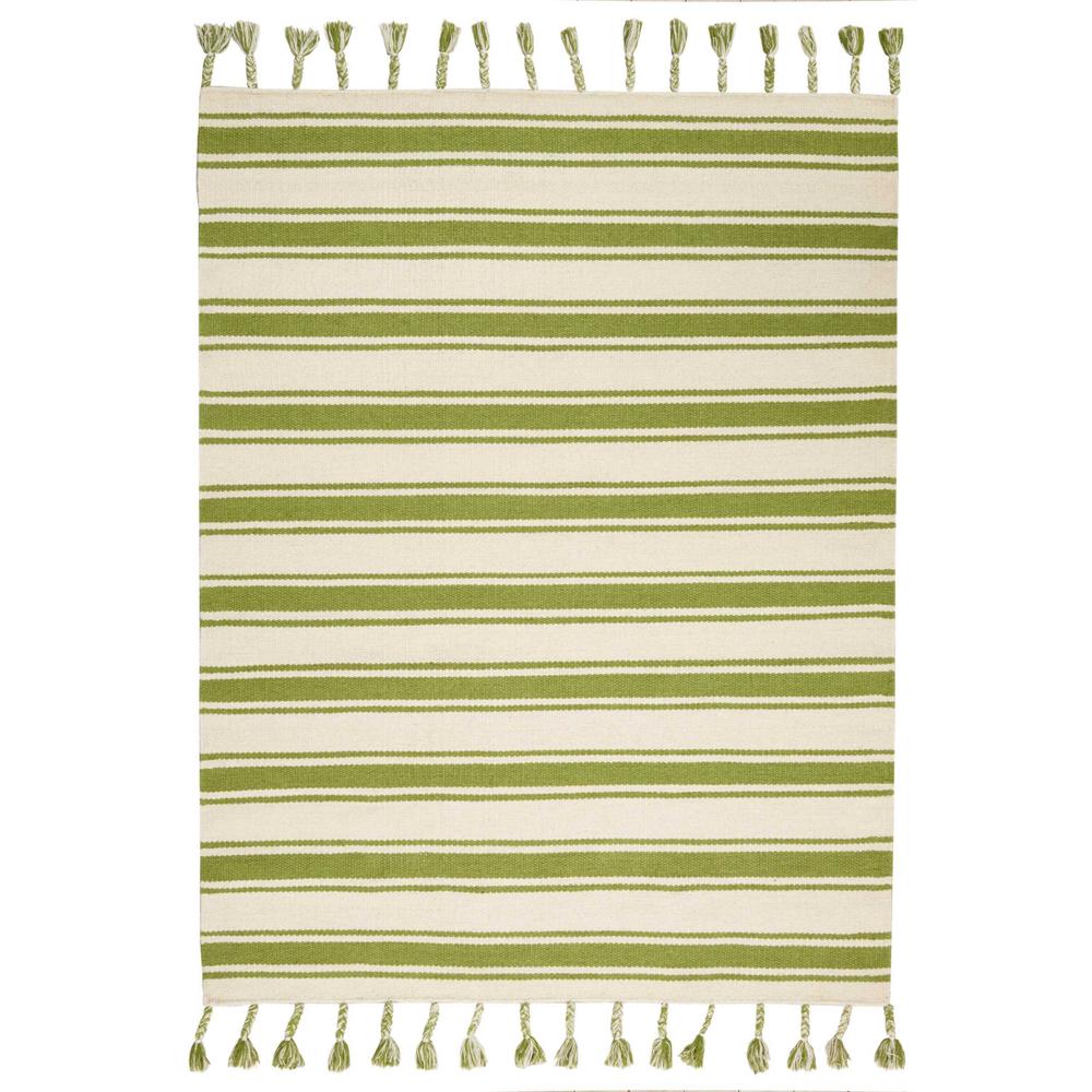 Solano Area Rug, Ivory/Green, 5' x 7'6". Picture 1