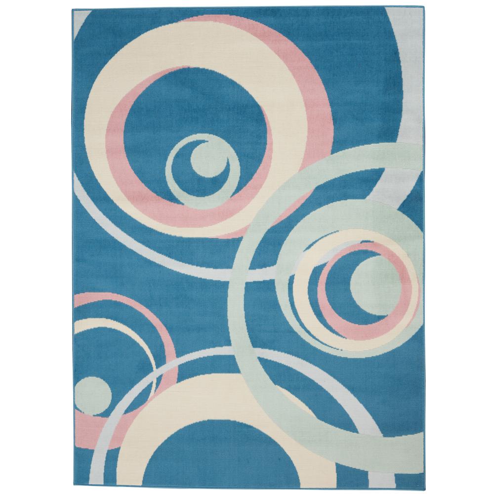 Grafix Area Rug, Blue Multicolor, 6'X9'. Picture 1