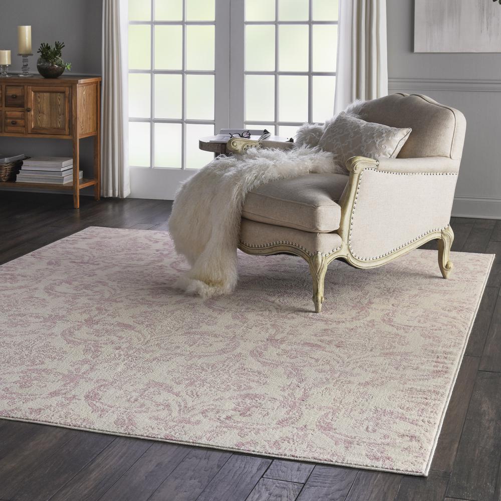 Nourison Jubilant Area Rug, 7' x 10', Ivory/Pink. Picture 9