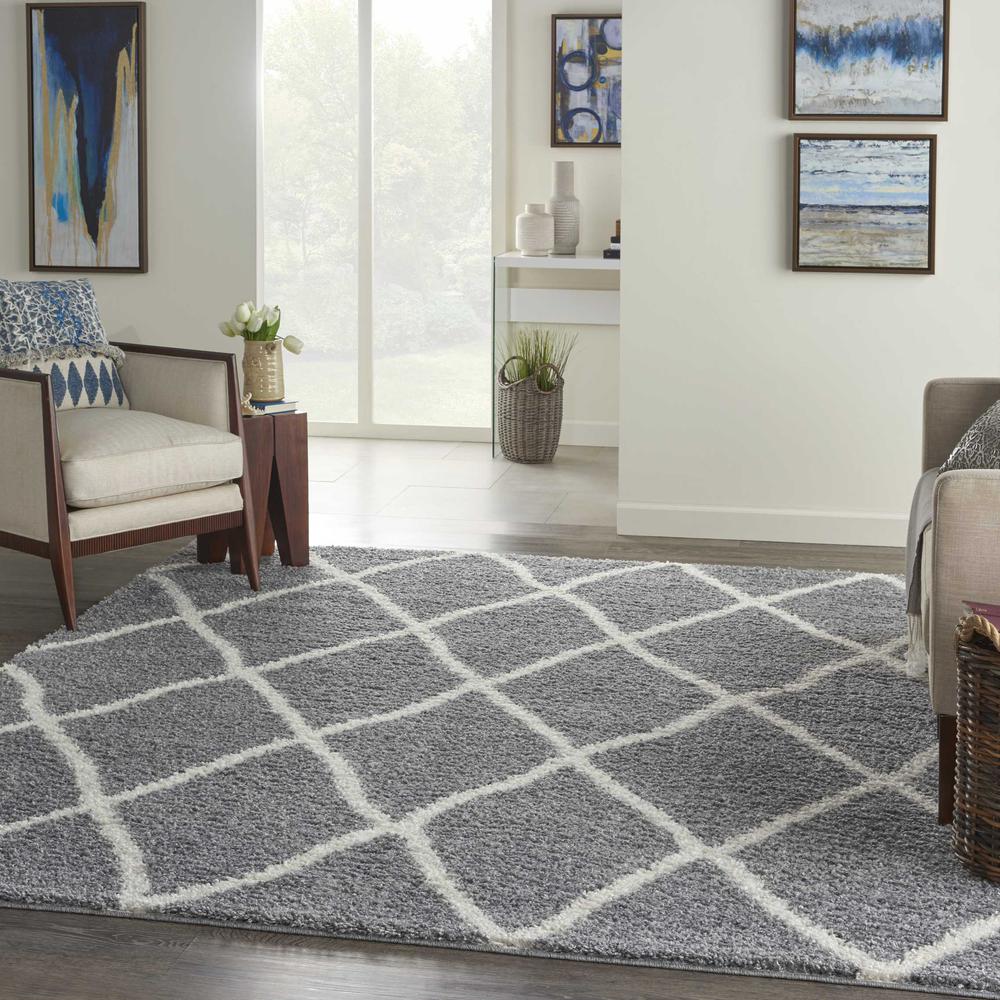 SHI02 Shangri-La Light Grey/Ivory Area Rug- 8' x 10'. Picture 9