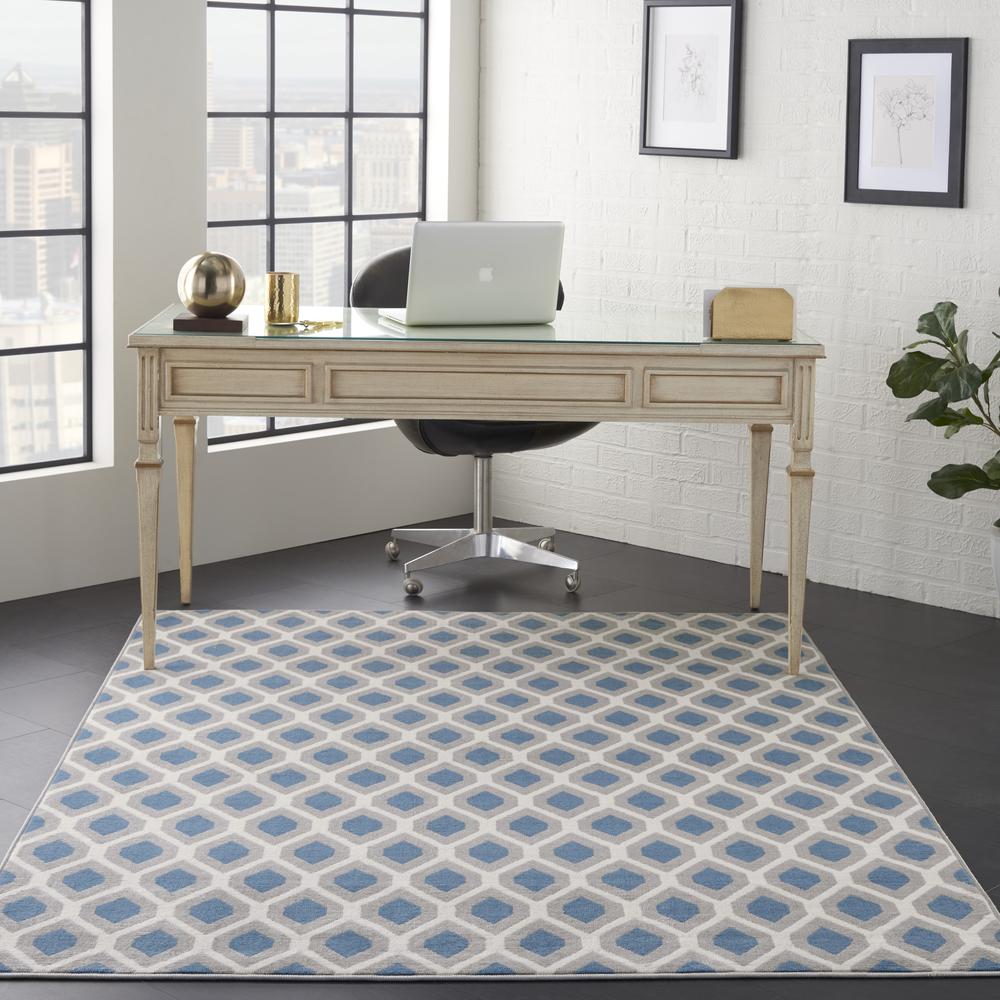Grafix Area Rug, Blue, 5'3" x 7'3". Picture 2
