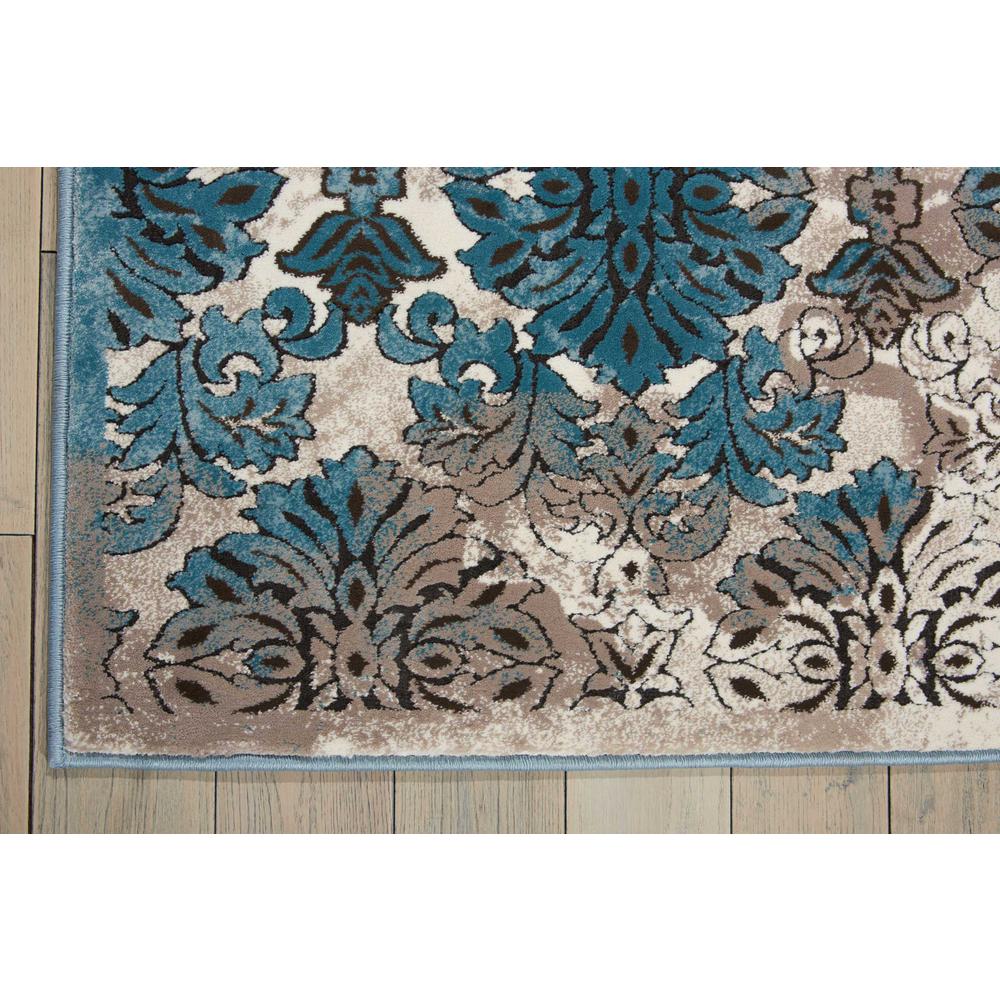 Karma Area Rug, Ivory/Blue, 3'9" x 5'9". Picture 3