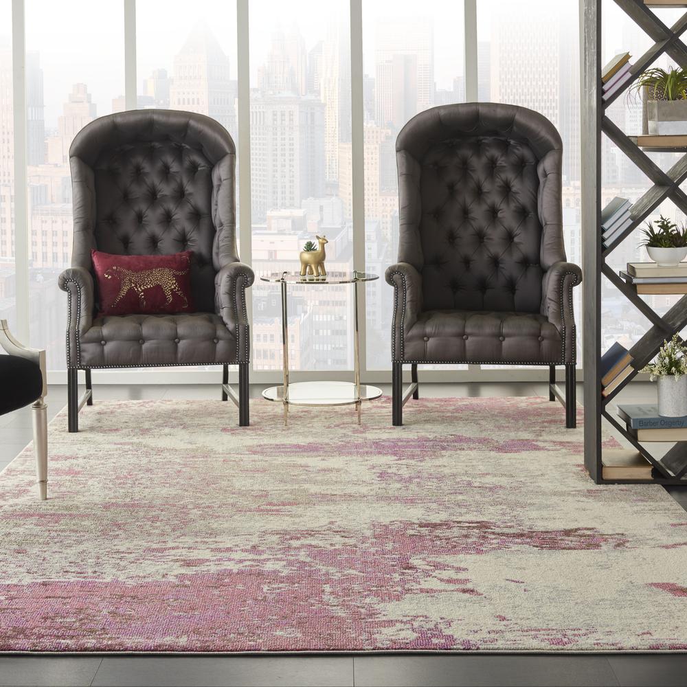 CES02 Celestial Ivory/Pink Area Rug- 6'7" x 9'7". Picture 2