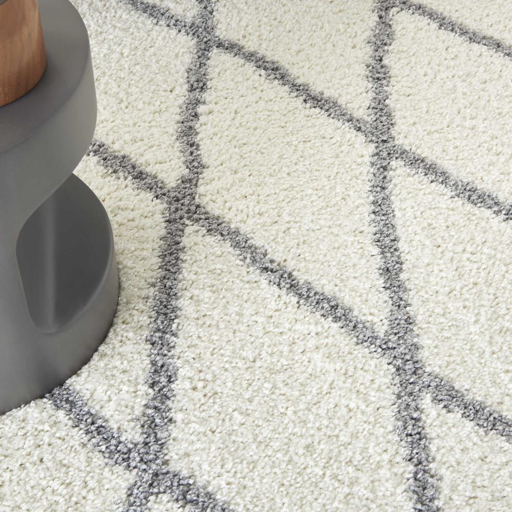 SHI02 Shangri-La Ivory/Light Grey Area Rug- 5' x 7'. Picture 8
