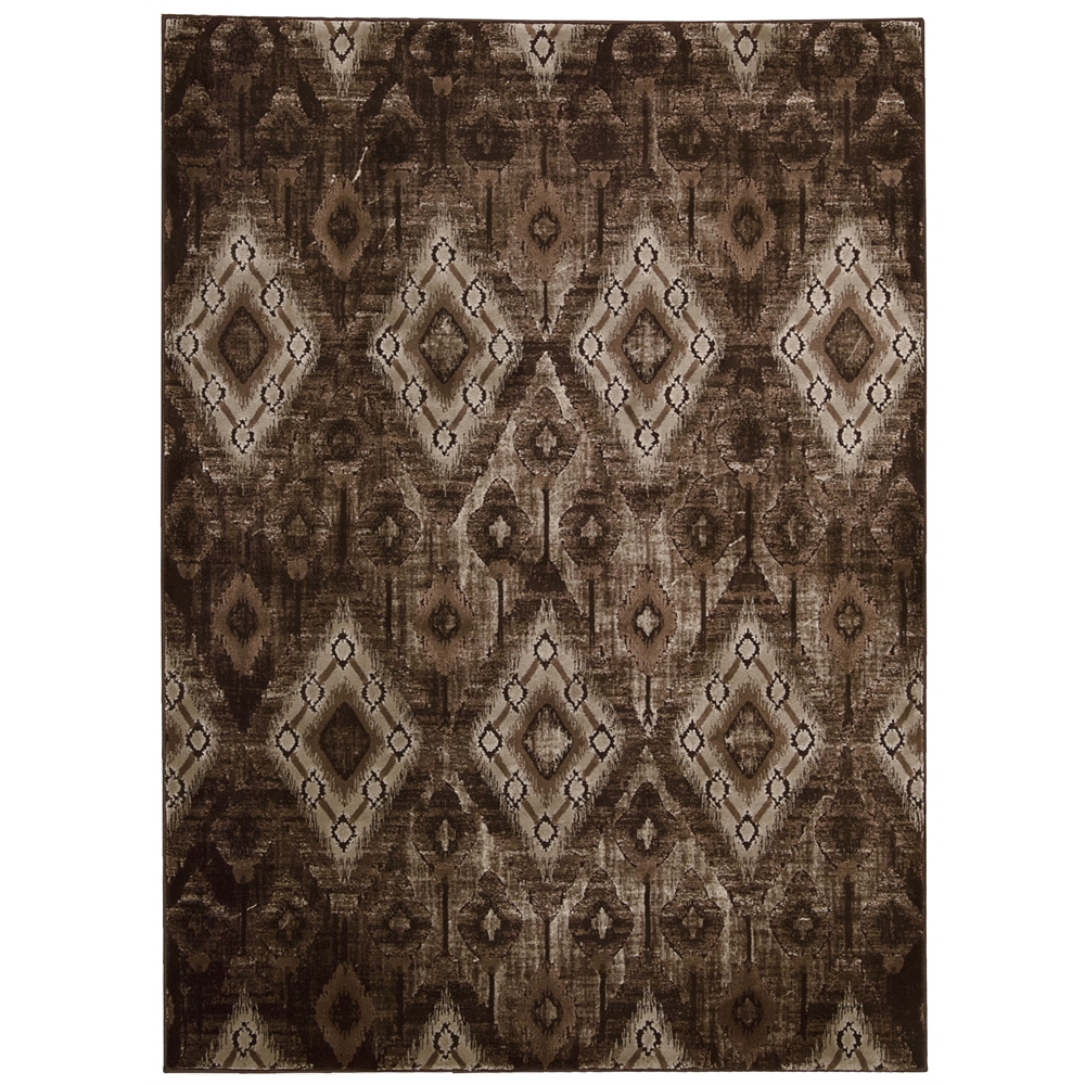 Karma Area Rug, Chocolate, 5'3" x 7'4". Picture 1