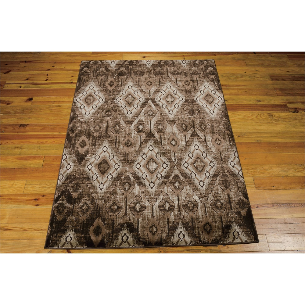 Karma Area Rug, Chocolate, 5'3" x 7'4". Picture 3