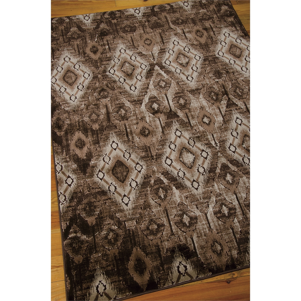 Karma Area Rug, Chocolate, 5'3" x 7'4". Picture 4
