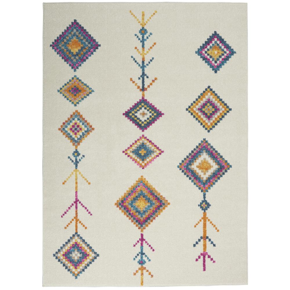 Rectangle Bohemian Machine Made Area Rug. Picture 1