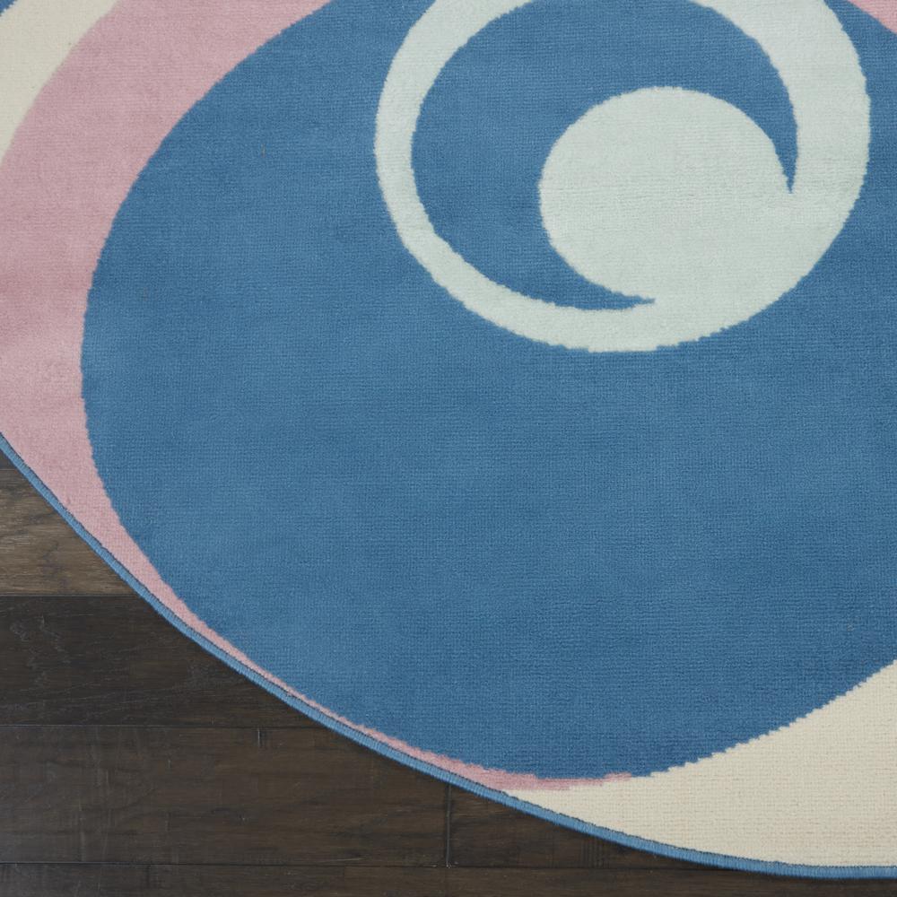 Grafix Area Rug, Blue Multicolor, 8'XROUND. Picture 4