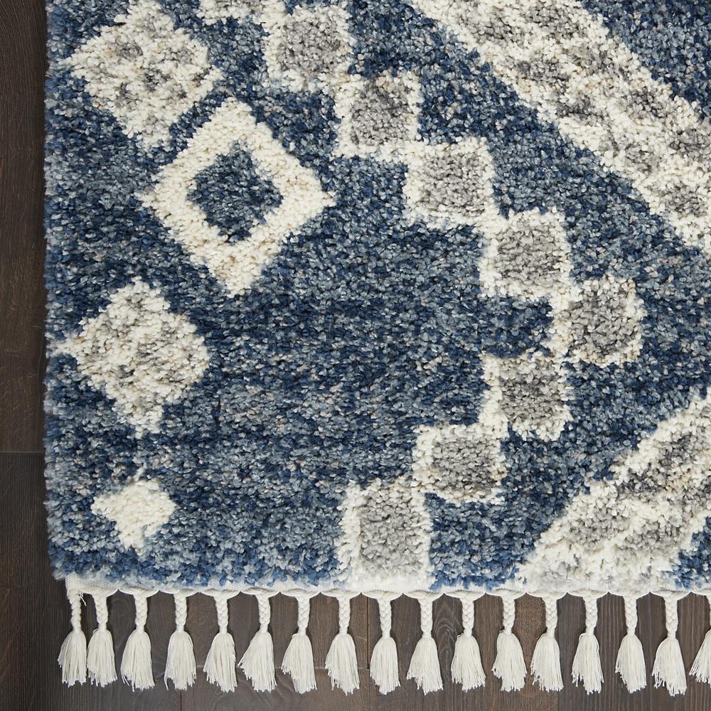 Scandinavian Shag Area Rug, Denim Blue, 4' x 6'. Picture 2