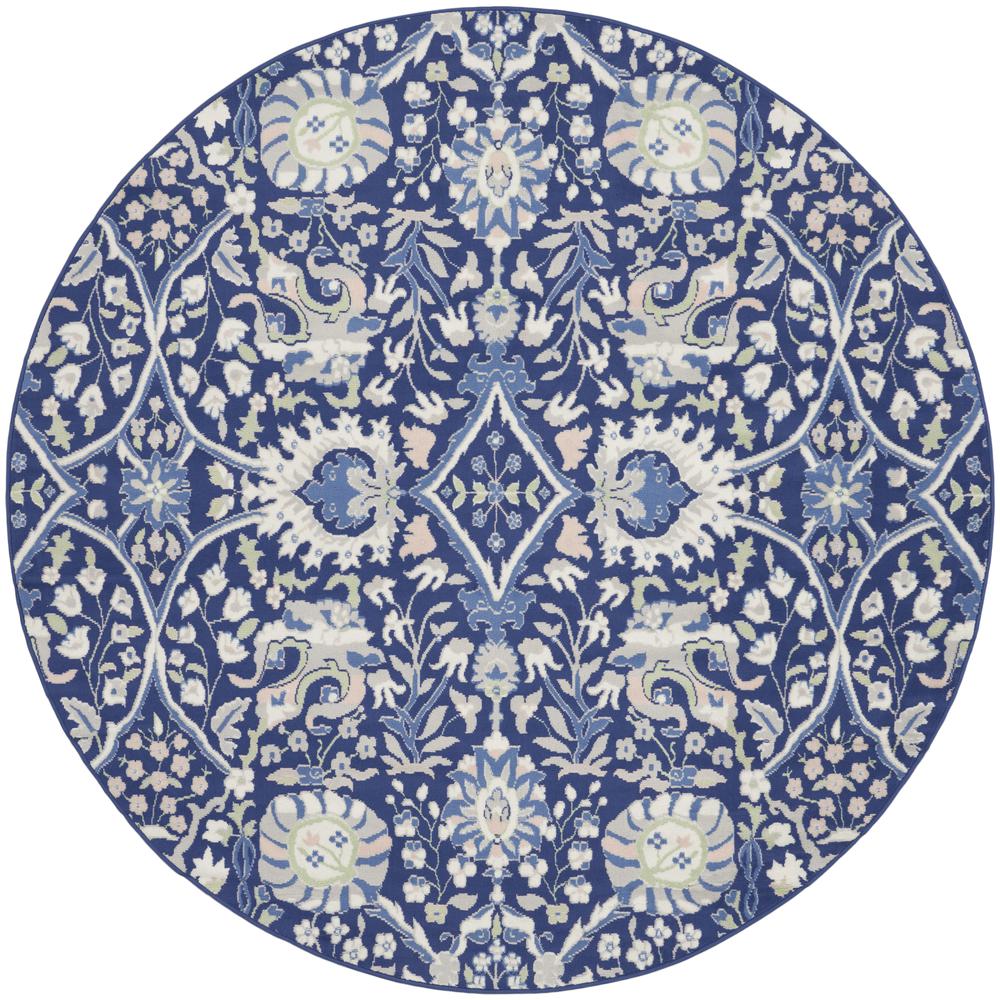 Farmhouse Round Area Rug, 8' x Round. Picture 1