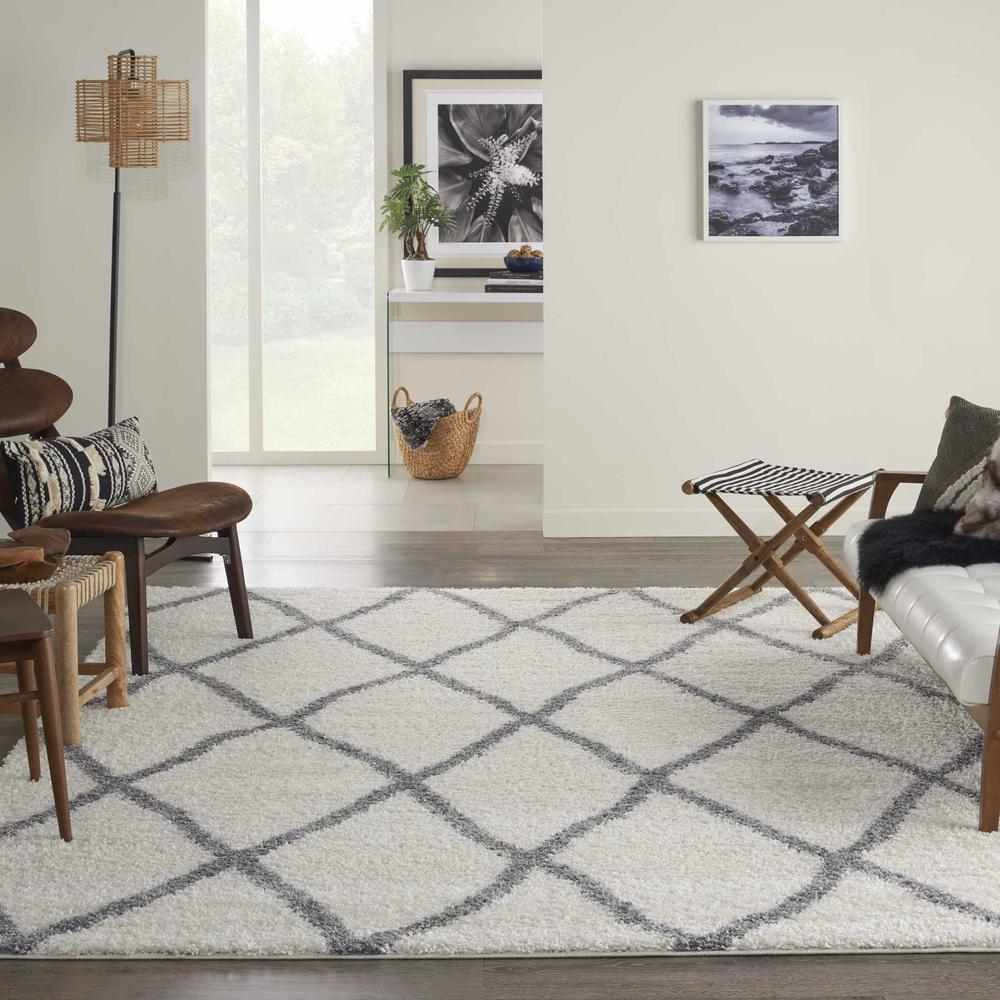 SHI02 Shangri-La Ivory/Light Grey Area Rug- 8' x 10'. Picture 2