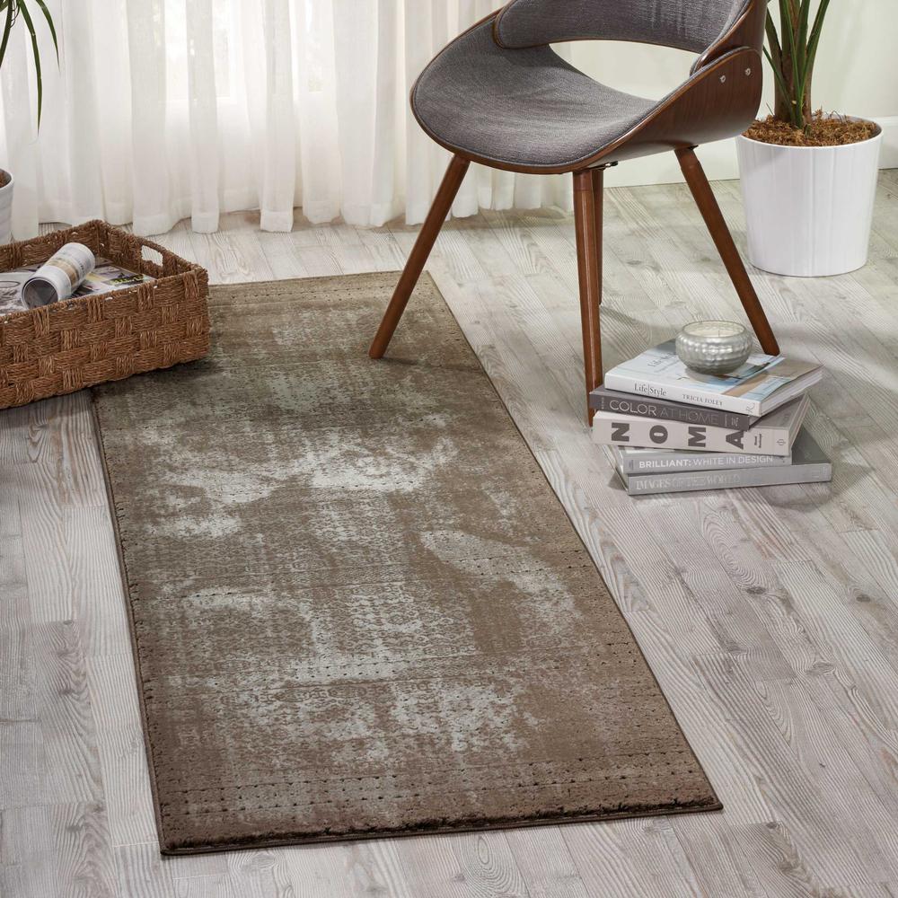 Karma Area Rug, Ash, 2'2" x 7'6". Picture 2