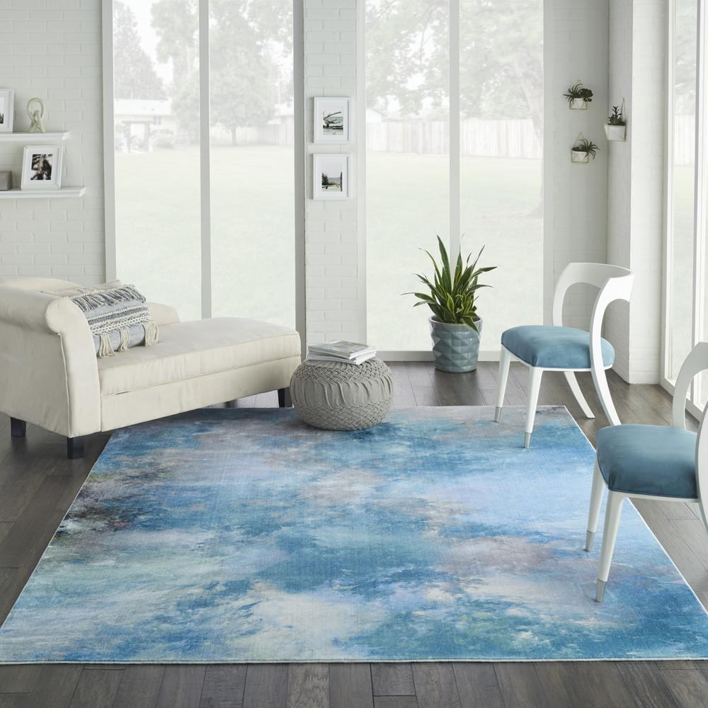 Nourison Le Reve Area Rug, Seafoam, 7'9" x 9'9", LER02. Picture 2