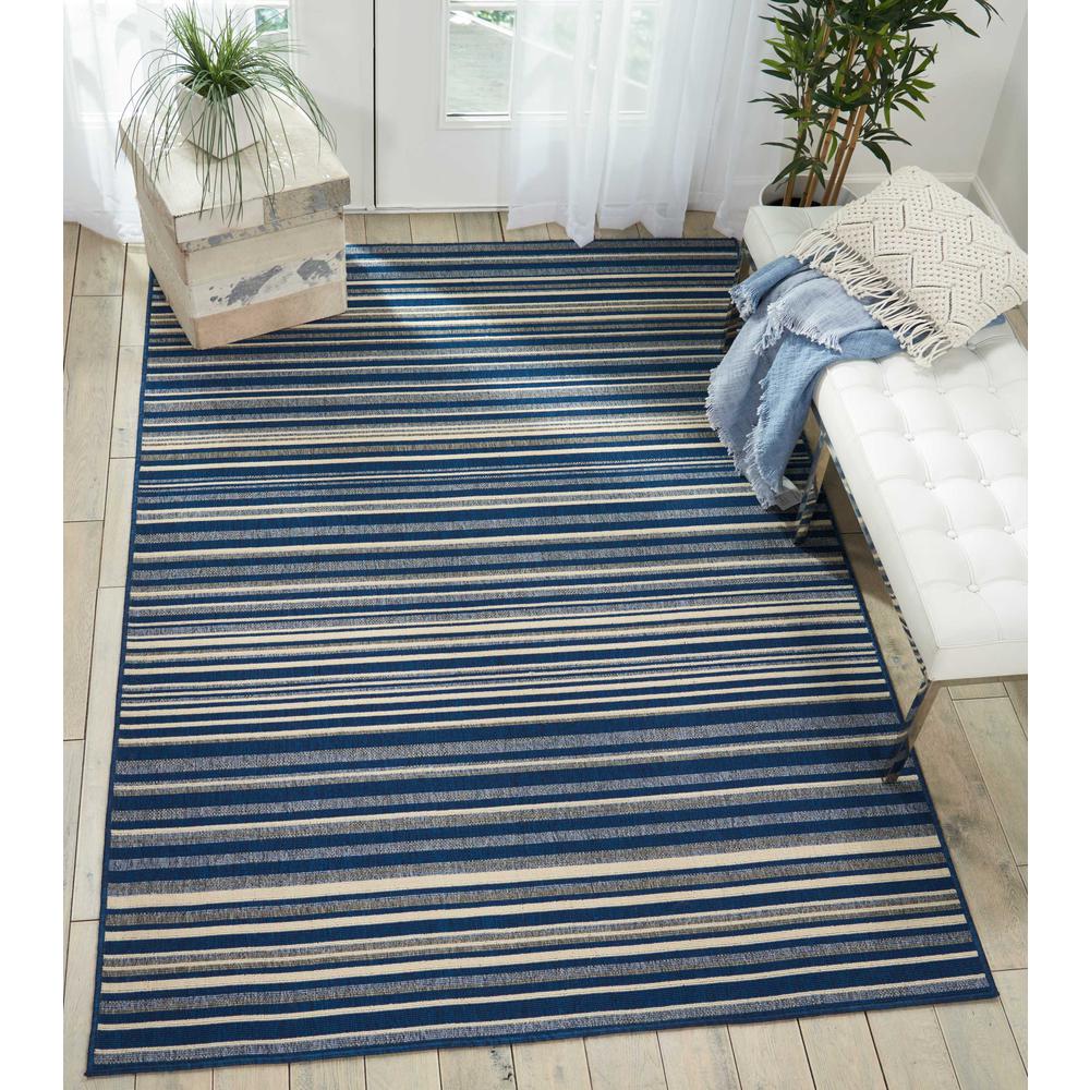 Barclay Butera Lido Navy/Cream Area Rug by Nourison. Picture 2