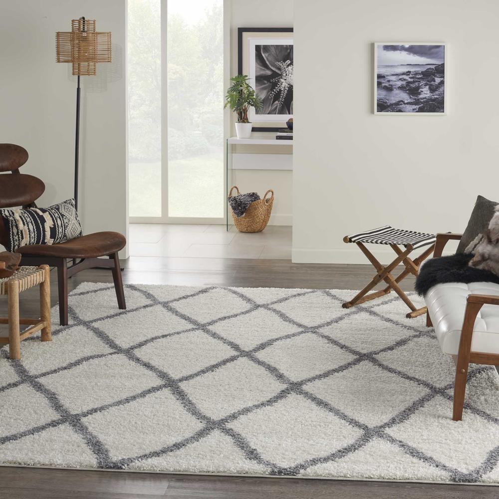 SHI02 Shangri-La Ivory/Light Grey Area Rug- 8' x 10'. Picture 9