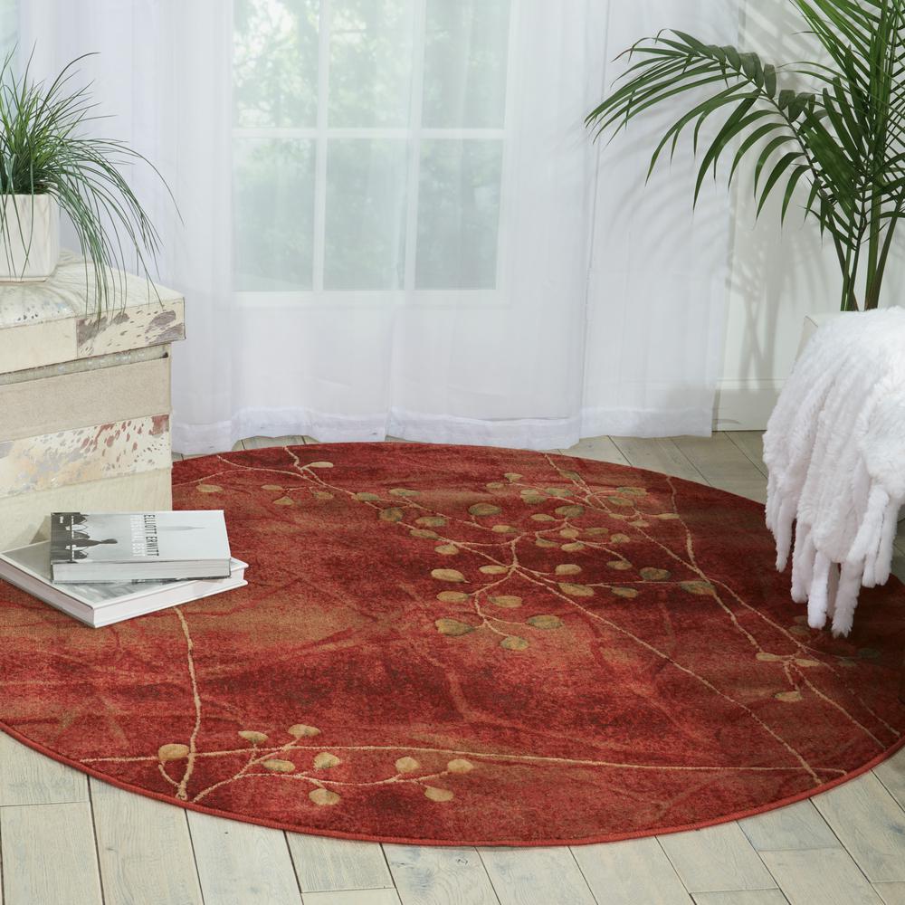 Rustic Round Area Rug, 6' x Round. Picture 3