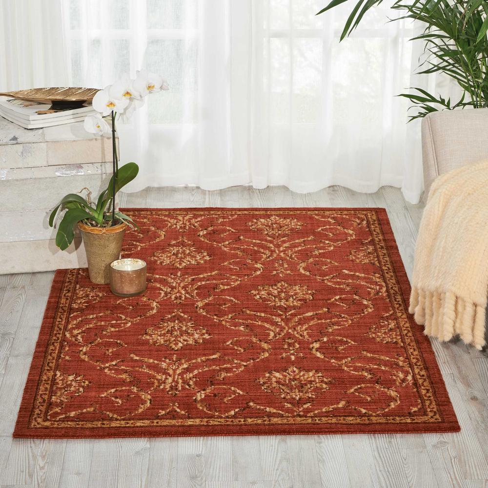 Nourison Radiant Impression Persimmon Area Rug. Picture 2