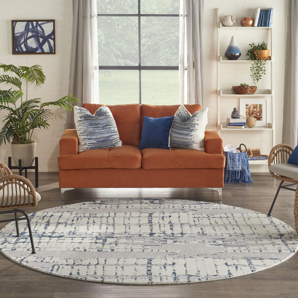 Modern Round Area Rug, 8' x Round. Picture 9