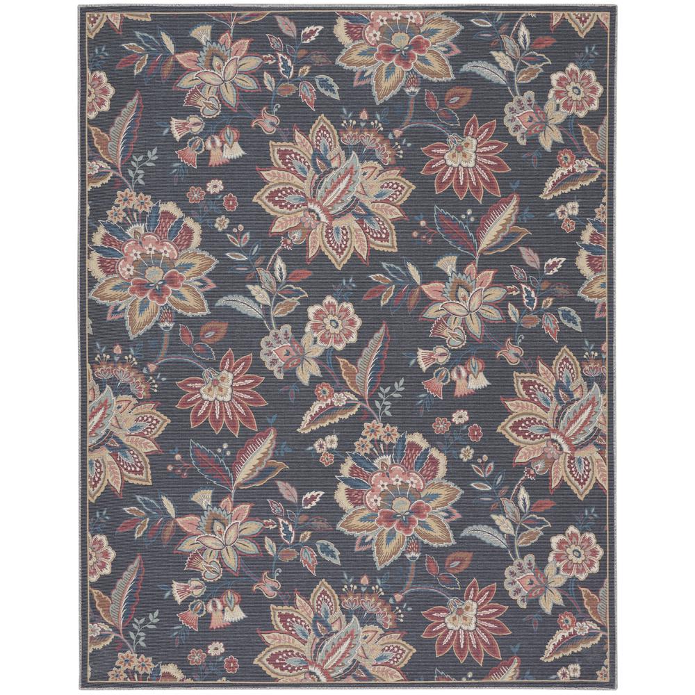 Waverly Washables Collection 7'10 x 9'10 Charcoal Area Rug. Picture 1
