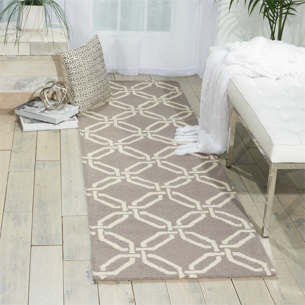 Linear Area Rug, Silver, 2'3" x 7'6". Picture 4